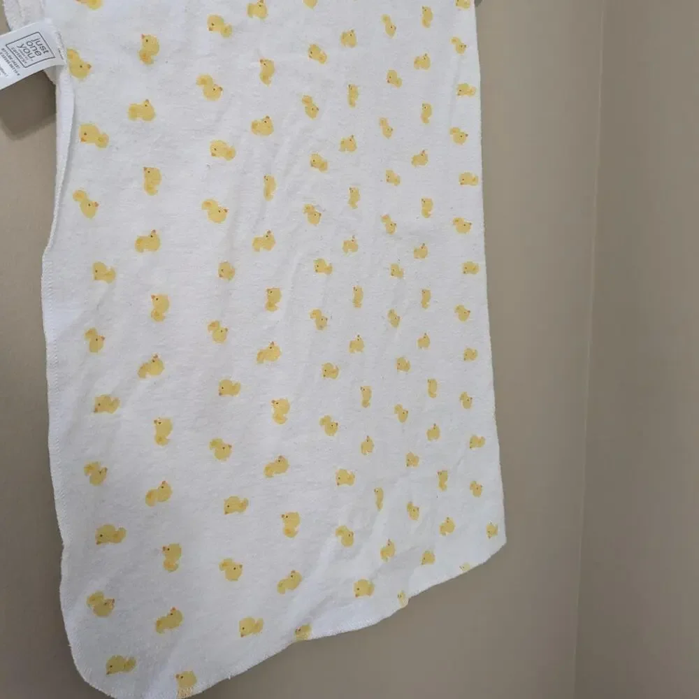 Just One You Carter's Yellow Cotton Baby Blanket With Small Yellow Ducklings